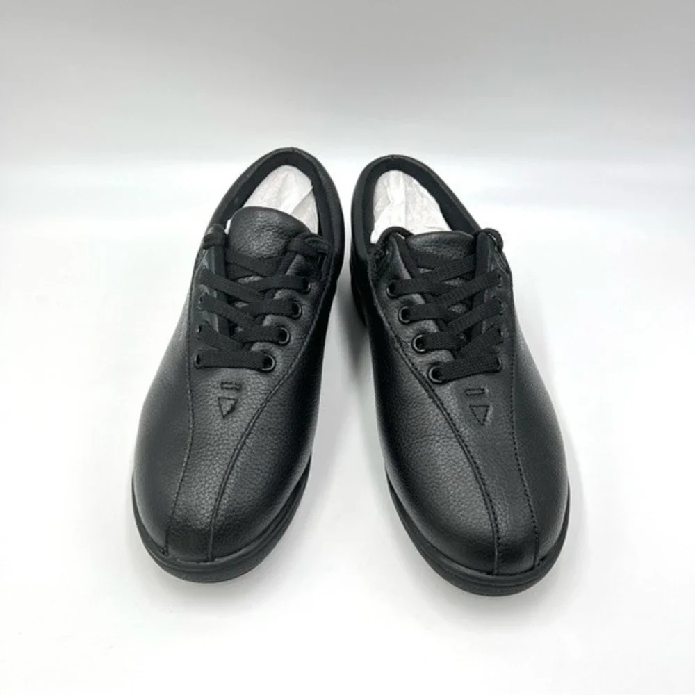 6.5W 6.5 W WIDE WIDTH Easy Spirit AP1 Black Leather Walking Sneakers Shoes‎ NEW